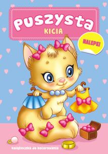 Okładka książki Puszysta Kicia. Książka do kolorowania