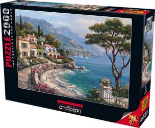 Opakowanie Puzzle 2000 Domy nad jeziorem