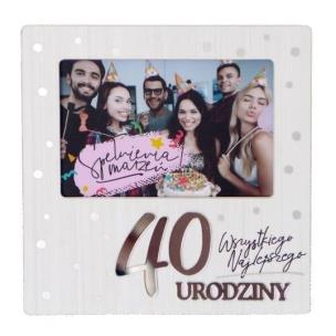 Opakowanie Ramka Moments RM-019 Urodziny 40 biała