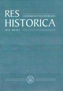 Okładka książki Res Historica T.38