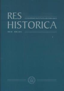 Okładka książki Res Historica T.40