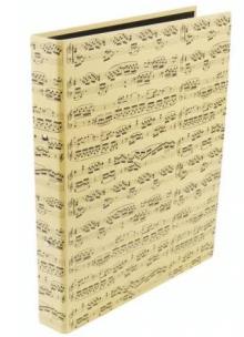 Opakowanie Segregator A4 kremowy w nuty - 40 mm