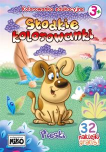 Okładka książki Słodkie kolorowanki. Pieski