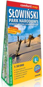 Okładka książki Słowiński Park Narodowy Wybrzeże Bałtyku: Ustka, Rowy, Łeba laminowana mapa turystyczna 1:50 000