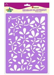 Opakowanie Szablon plastikowy A4 kwiaty fioletowy