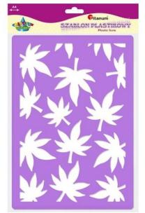 Opakowanie Szablon plastikowy A4 liście fioletowy