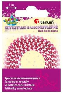 Opakowanie Taśma z kryształkami samoprzylepna 12mmx1m fuksja