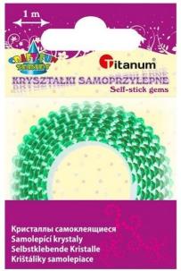 Opakowanie Taśma z kryształkami samoprzylepna 12mmx1m zielona