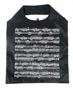 Opakowanie Torba na zakupy składana czarna w pięciolinie