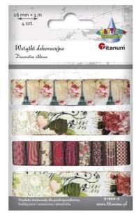 Opakowanie Wstążki rypsowe 16mm x 1m mix 4szt