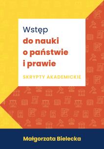 Okładka książki Wstęp do nauki o państwie i prawie Skrypty akademickie
