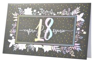 Opakowanie Zaproszenie ZP-009 Urodziny 18 (5 szt.)