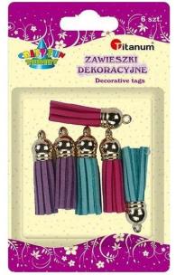 Opakowanie Zawieszki dekoracyjne frędzelki mix 6szt