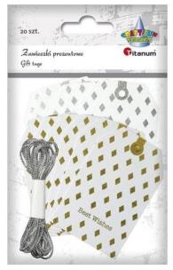 Opakowanie Zawieszki prezentowe 70x45mm mix 20szt