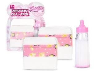 Opakowanie Zestaw dla lalek Natalia 2 pieluszki + akcesoria