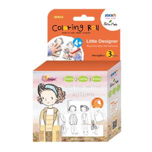 Opakowanie Zestaw kolorowanek w rolce mała projektantka jesień 3 Rolki