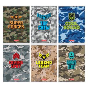 Opakowanie Zeszyt A5/32K linia podwójna Military (10szt)