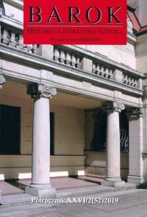 Okładka książki Barok. Historia-Literatura-Sztuka, nr 52, 2019