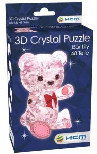 Opakowanie Crystal puzzle Miś Lily różowy