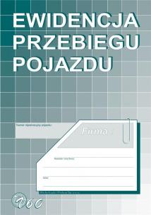 Opakowanie Ewidencja przebiegu pojazdu dla celów... V-60