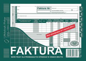 Opakowanie Faktura A5 brutto pełna poziom