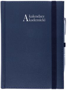Okładka książki Kalendarz 2021/2022 akademicki A5 tygodniowy CROSS z gumką granat
