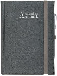 Okładka książki Kalendarz 2021/2022 akademicki A5 tygodniowy CROSS z gumką srebrny