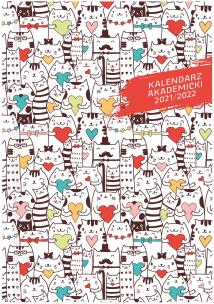 Okładka książki Kalendarz 2021/2022 akademicki A5 tygodniowy PCV bezbarwny koty
