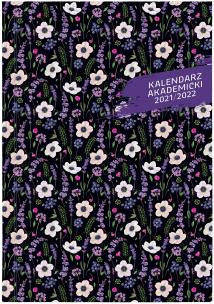 Okładka książki Kalendarz 2021/2022 akademicki A5 tygodniowy PCV bezbarwny kwiaty