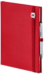 Opakowanie Kalendarz 2022 B5 Cross z gumką dzienny Czerw.