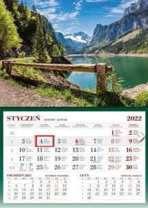 Opakowanie Kalendarz 2022 Ścienny Jednodzieny Górskie jezioro