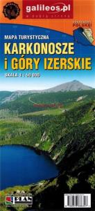 Karkonosze i Góry Izerskie 1:50 000 w.2021. Autor: Opracowanie zbiorowe. Multiszop.pl Okładka książki Karkonosze i Góry Izerskie 1:50 000 w.2021