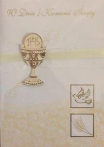 Opakowanie Karnet Komunia Premium B6 + koperta wzór nr 003