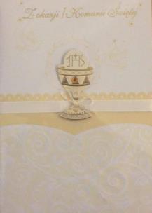 Opakowanie Karnet Komunia Premium B6 + koperta wzór nr 005