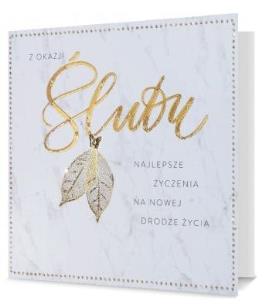 Opakowanie Karnet kwadratowy Ślub UK-Silver-08