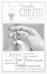 Opakowanie Kartka okolicznościowa Chrzest CH02