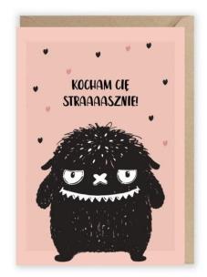 Opakowanie Kartka okolicznościowa Kocham Cię strasznie K027