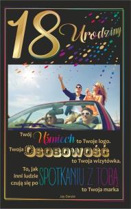 Opakowanie Kartka okolicznościowa Urodziny 18 U65