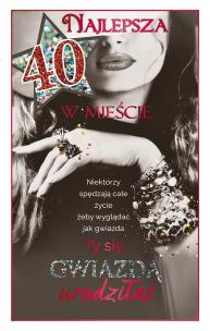 Opakowanie Kartka okolicznościowa Urodziny 40 DH06