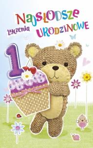 Opakowanie Kartka okolicznościowa Urodziny Roczek N06