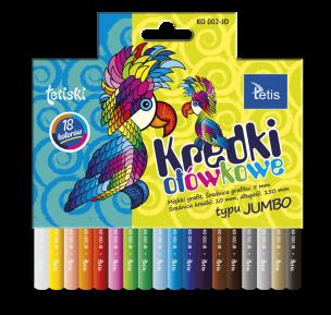 Opakowanie Kredki ołówkowe Tetis okrągłe jumbo 18 kolorów