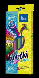 Opakowanie Kredki ołówkowe Tetis trójkątne 12 kolorów