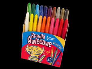 Opakowanie Kredki świecowe Tetis wykręcane 20 kolorów