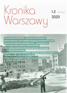 Okładka książki Kronika Warszawy 1-2 (161-162)/2020