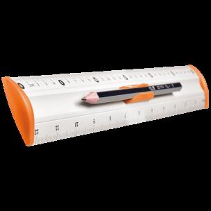 Okładka książki Linijka aluminiowa Tetis 30 cm pomarańczowa (BL040-PC)