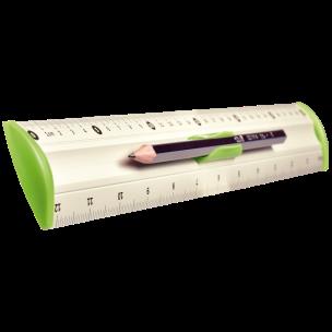 Okładka książki Linijka aluminiowa Tetis 30 cm zielona (BL040-ZC)