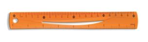 Opakowanie Linijka Tetis 20 cm pomarańczowa