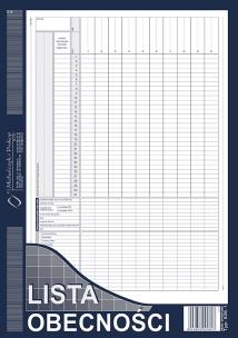 Opakowanie Lista obecności A4