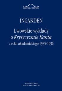 Okładka książki Lwowskie wykłady o Krytyzmie Kanta z roku akademickiego 1935/1936