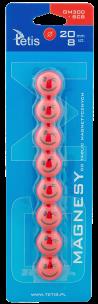 Opakowanie Magnesy do tablic 20mm/8 uśmiech czerwone